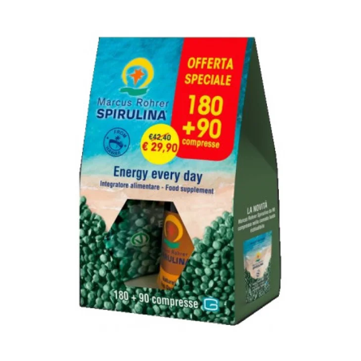 Spirulina Marcus Rohrer Depura Ricarica Rafforza 180 + 90 compresse