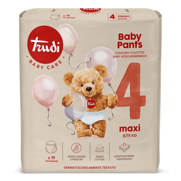 Trudi Baby Pants Maxi Pannolini 8/15 Kg 19 Pezzi