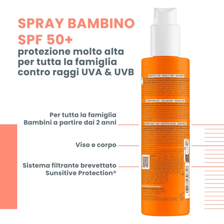 Avène Eau Thermale Avène SPRAY BAMBINO Protezione molto alta SPF 50+ 200 ml