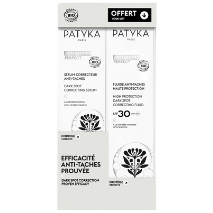 PATYKA Cofanetto Antimacchie Siero Correttore Anti-Macchie 30 ml + Fluido Anti-Macchie Alta Protezione SPF30 50