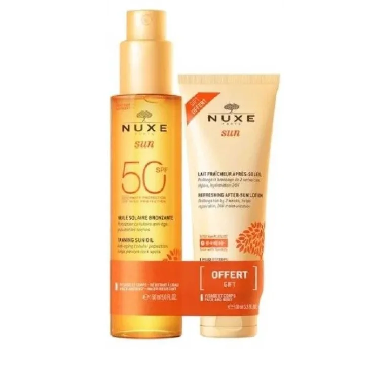 Nuxe Sun Olio SPF50 150 ml + Doposole 100 ml