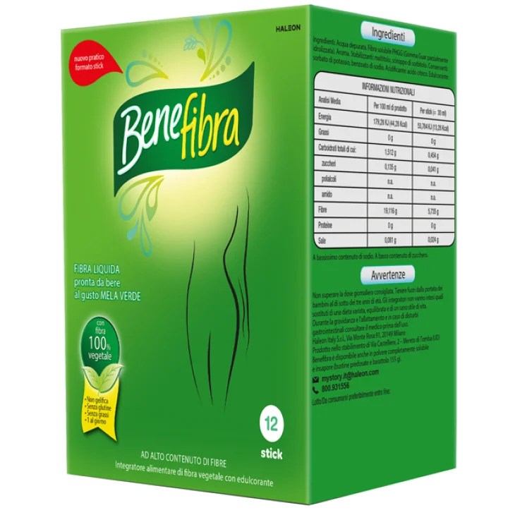 Benefribra Liquida Integratore per il Benessere Intestinale 12 stick 30 ml