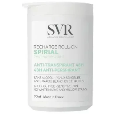 SVR Spirial Deodorante Anti-traspirante 48H Contro Sudorazione Normale ed Eccessiva Ricarica 50 ml
