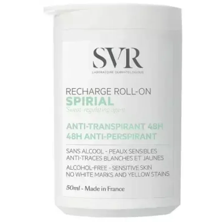 SVR Spirial Deodorante Anti-traspirante 48H Contro Sudorazione Normale ed Eccessiva Ricarica 50 ml