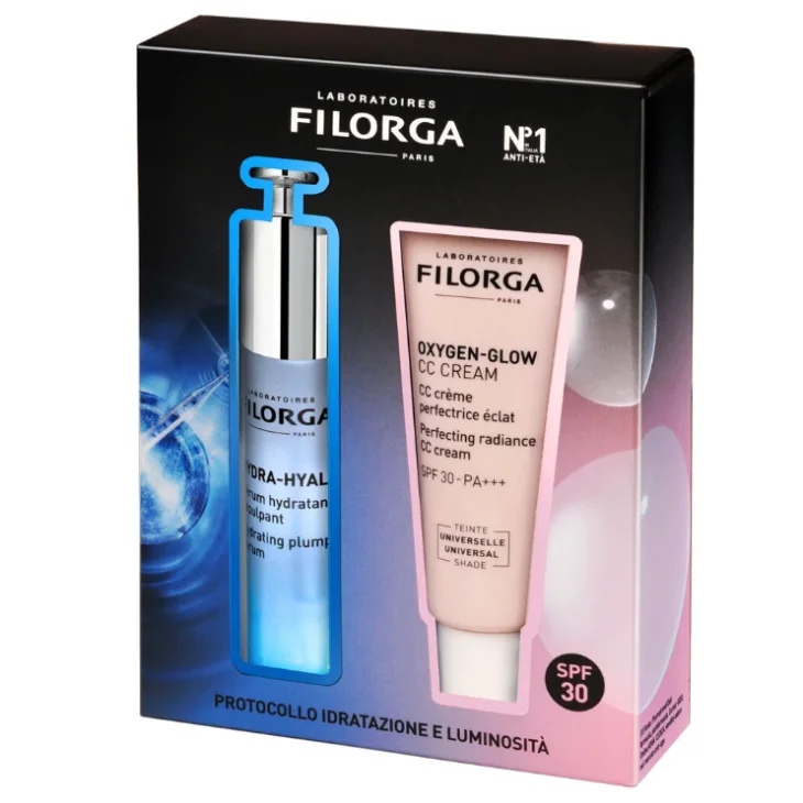 Filorga Coffret Protocollo Idratazione e Luminosità Hydra-Hyal Serum 30 ml + Oxygen-Glow CC Cream 40 ml
