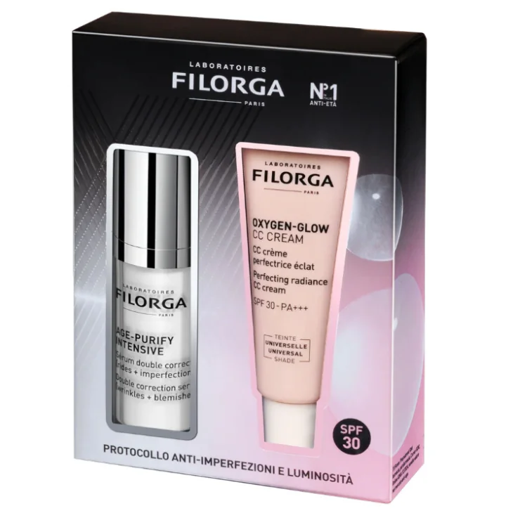 Filorga Coffret Protocollo Antimperfezioni e Luminosità Age Purify Intensive 30 ml + Oxygen-Glow CC Cream 40 ml