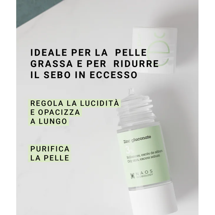 Etat Pur Gluconato di Zinco 3% Attivo Puro Sebo-Regolatore 15 ml