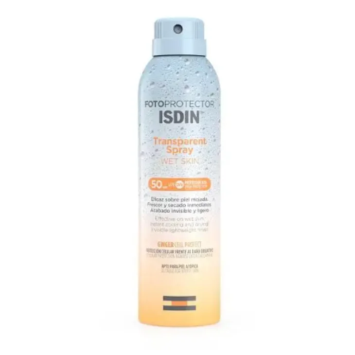 Isdin Transparent Spray Wet Skin SPF 50 Protezione Trasparente 250 ml