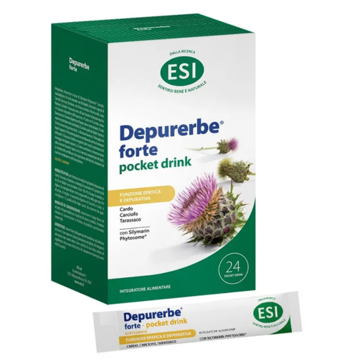 Esi Depurerber Forte Pocket Drink Depuratore Organismo 24 Flaconcini