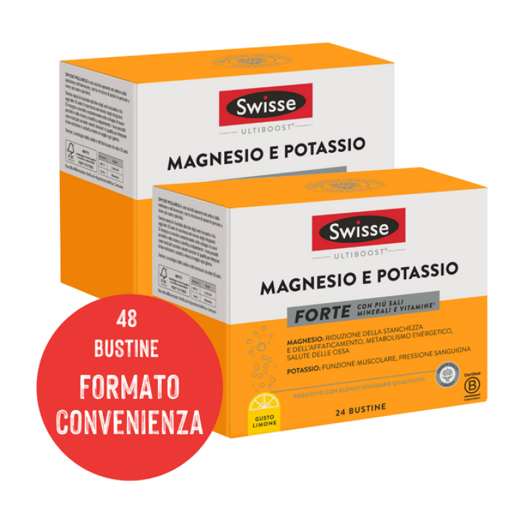 Swisse Magnesio e Potassio Forte Minerali e Vitamine 24 Bustine Bipackl
