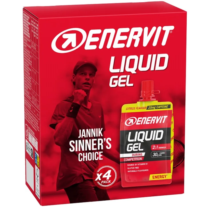 ENERVIT SPORT LIQUID GEL CITRUS CON CAFFEINA 4 PEZZI DA 60 ML