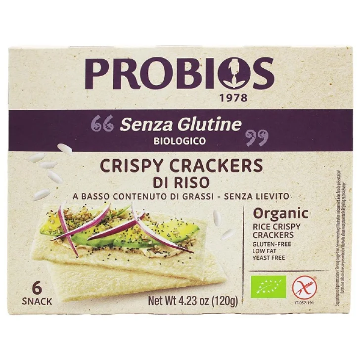 CRISPY CRACKERS RISO 6 PEZZI DA 20 G CRISPY CRACKERS RISO 6 PEZZI DA 20 G
