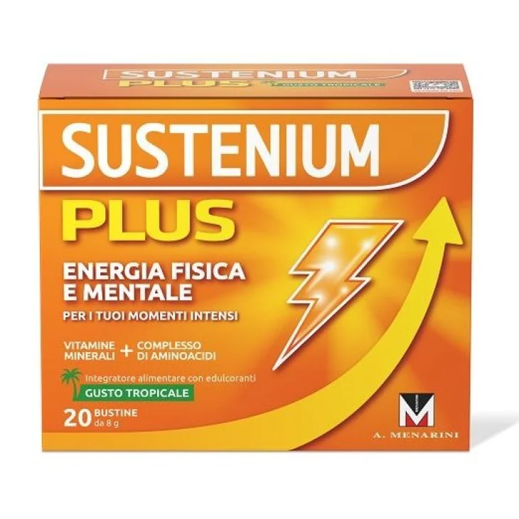 Sustenium Plus gusto Tropicale Contro La Stanchezza Fisica 20 Bustine