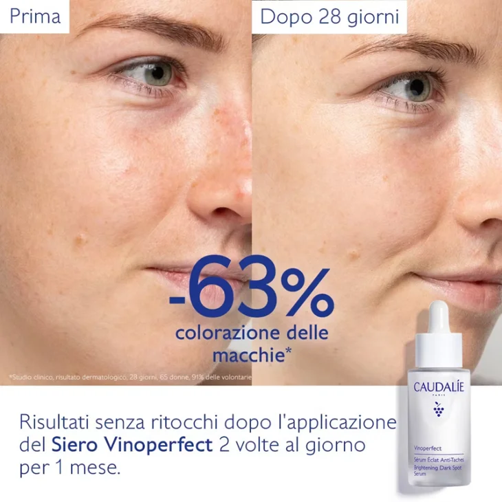 Caudalie Vinoperfect Cofanetto Duo Antimacchie Estate Siero Illuminante 30 ml + Fluido Altissima Protezione 20 ml
