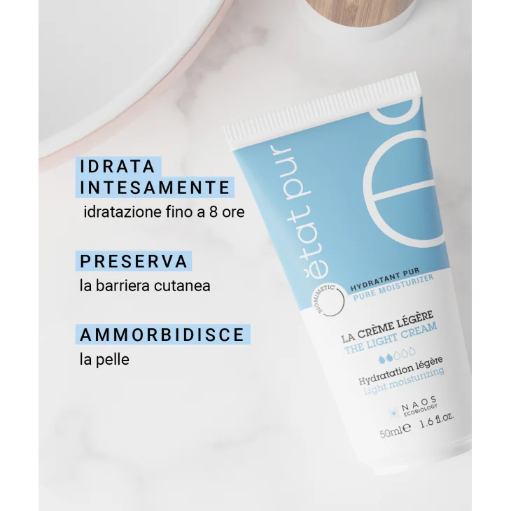 Etat Pur Light Cream Crema Idratante Viso e Collo Idratazione Leggera 50 ml