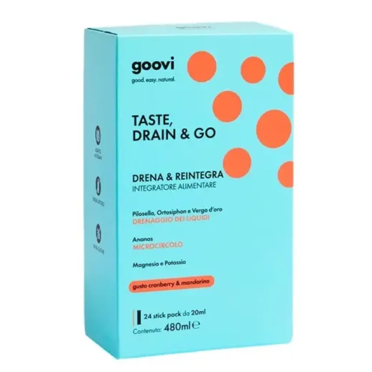 Goovi Integratore Alimentare Contro Cellulite Drenante e Compattezza Cutanea 24 stick