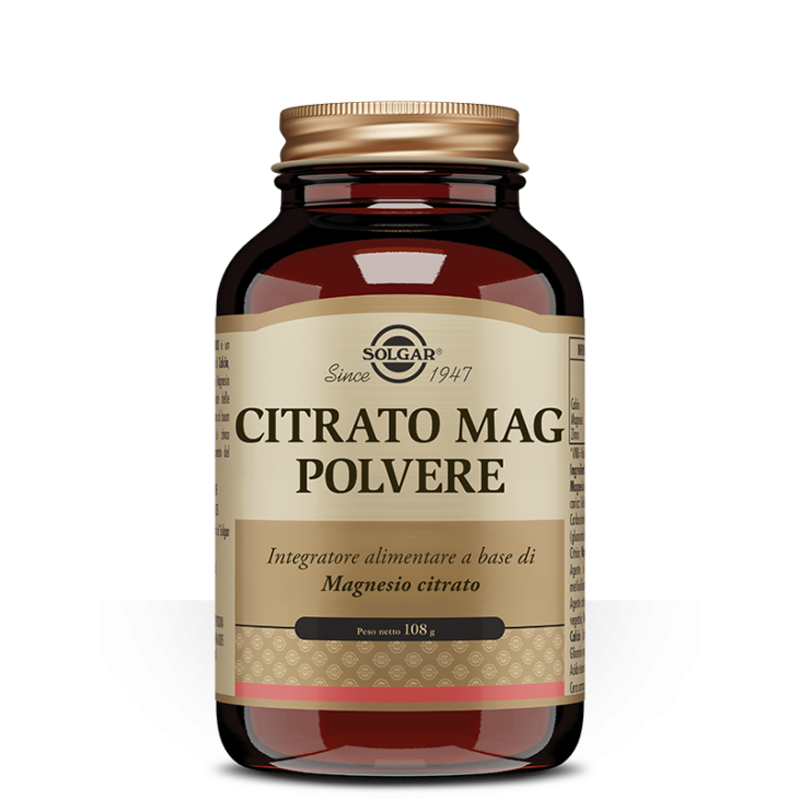 Solgar Citrato Mag Polvere Integratore di Magnesio Citrato 108 grammi