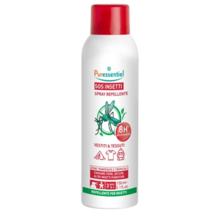 Puressentiel SOS INSETTI Spray Repellente Vestiti & Tessuti 150 ml