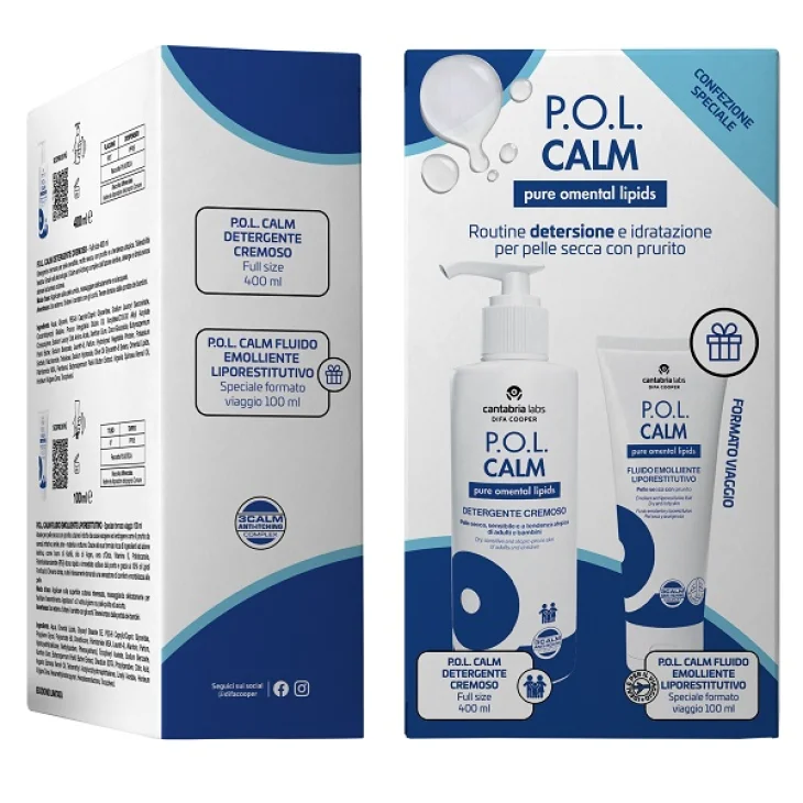 POL CALM DETERGENTE CREMOSO 400 ML + POL CALM FLUIDO EMOLLIENTE LIPORESTITUTIVO 100 ML POL CALM DETERGENTE CREMOSO 400 ML + POL CALM FLUIDO EMOLLIENTE LIPORESTITUTIVO 100 ML