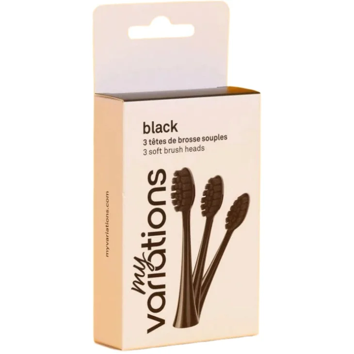 MyVariations Pack 3 Testine di Ricambio Nere per Spazzolino Set da 3 pezzi MyVariations Pack 3 Testine di Ricambio Nere per Spazzolino Set da 3 pezzi