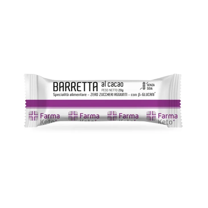 Farmaketo Barretta Dietetica Gusto Cacao 20 grammi
