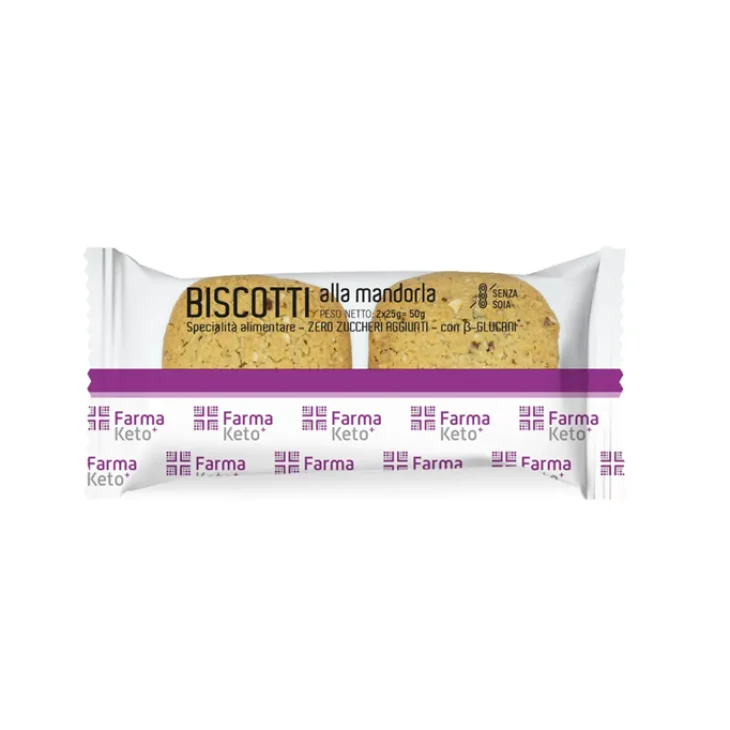 Farmaketo Biscotti Dietetici Gusto Mandorla 50 grammi 2 pezzi