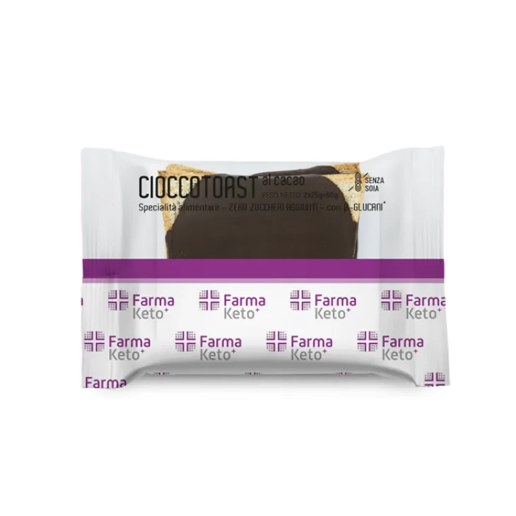 Farmaketo Cioccotoast Fette Biscottate al Cioccolato 50 grammi