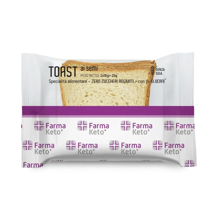 Farmaketo Toast Fette Tostate Senza Soia e Senza Zuccheri 20 grammi