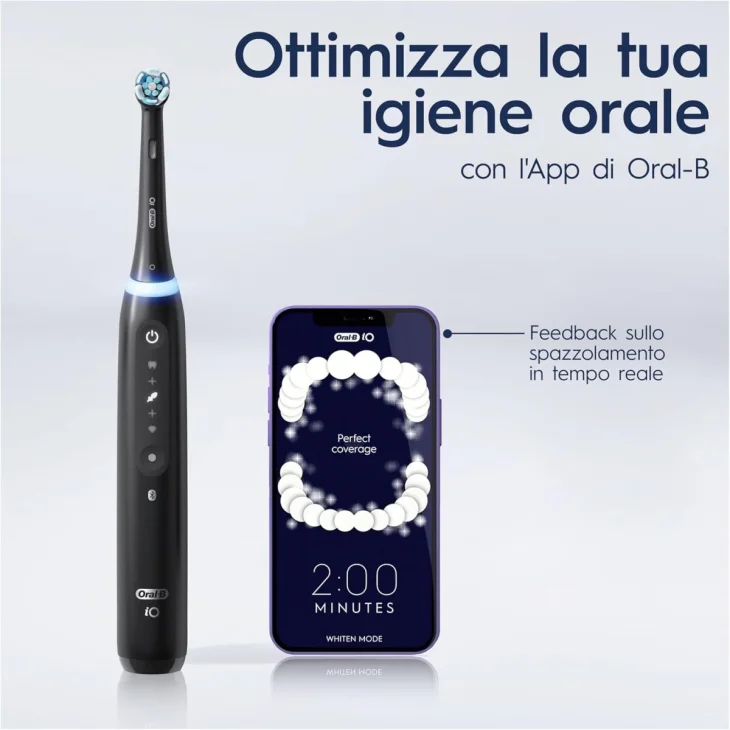 Oral-B Spazzolino Elettrico iO 5 Intelligenza Artificiale Nero