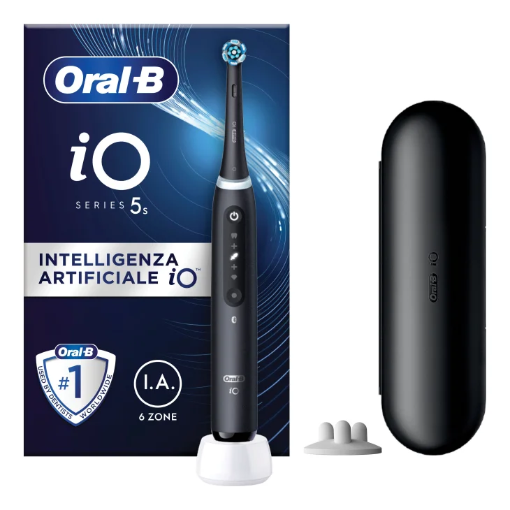 Oral-B Spazzolino Elettrico iO 5 Intelligenza Artificiale Nero