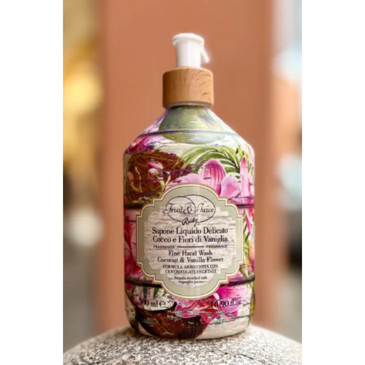Le Maioliche Sapone Liquido Cocco e Vaniglia per Mani e Corpo 500 ml