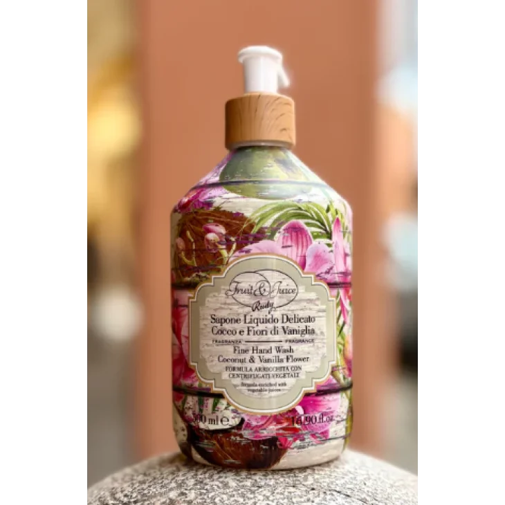 Le Maioliche Sapone Liquido Cocco e Vaniglia per Mani e Corpo 500 ml