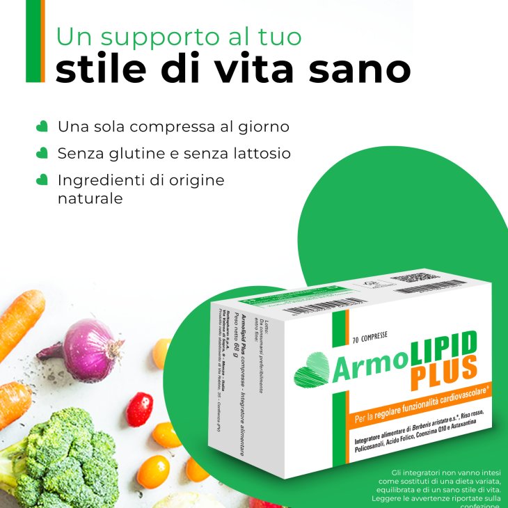 Armolipid Plus Integratore per il Controllo del Colesterolo 70 compresse 70 giorni di trattamento