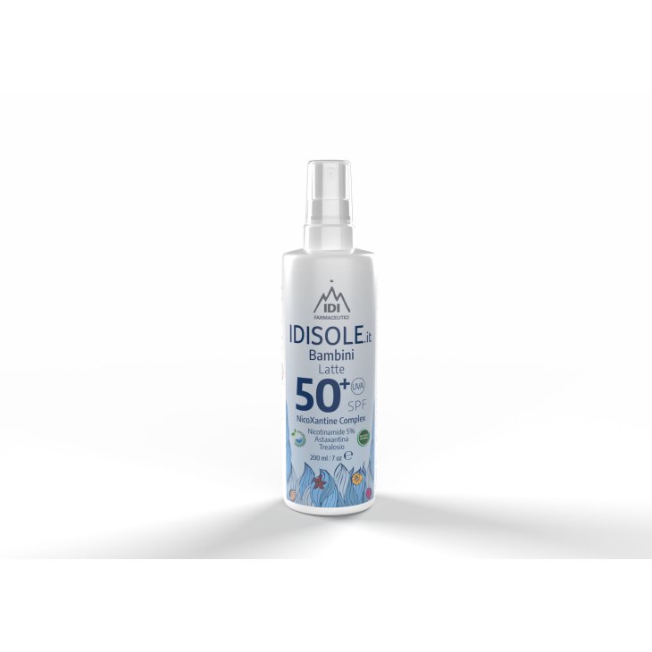 Idisole.it Protezione Solare Bambini con Nicotinamide SPF 50+ 200 ml