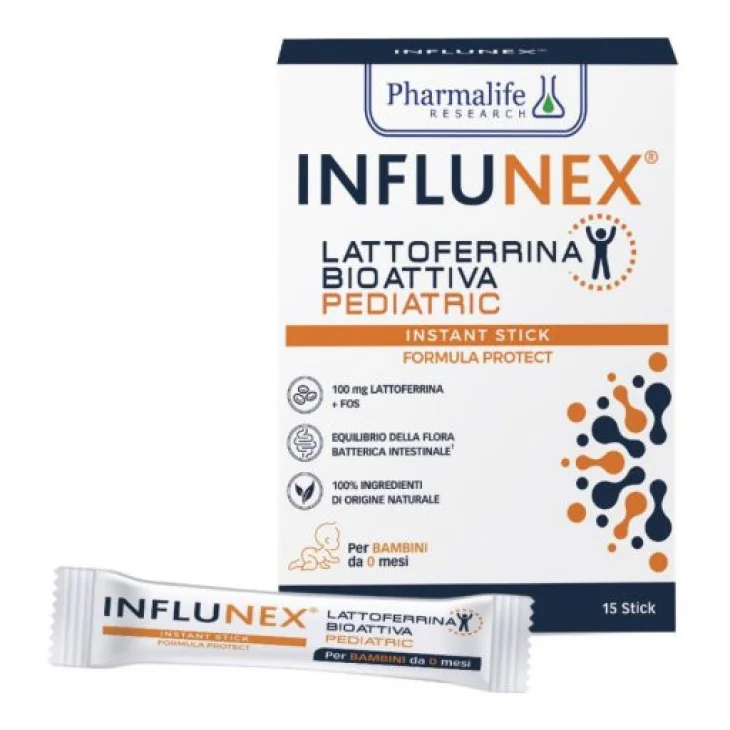 Pharmalife Research Influnex Lattoferrina Integratore Bambini 15 Stick Pack Pharmalife Research Influnex Lattoferrina Integratore Bambini 15 Stick Pack