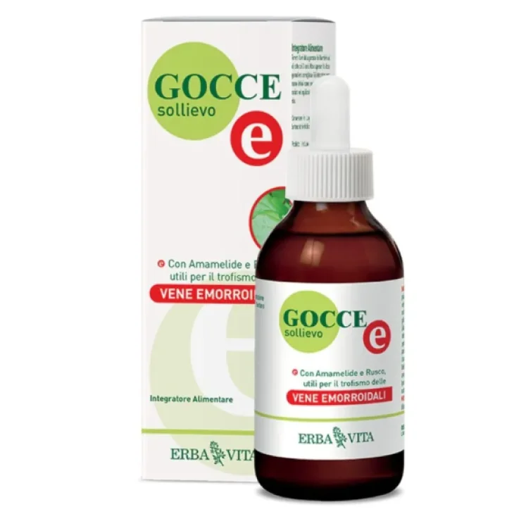 Erba Vita Gocce e Sollievo Integratore Vie Urinarie ed Emorroidi Gocce 50 ml