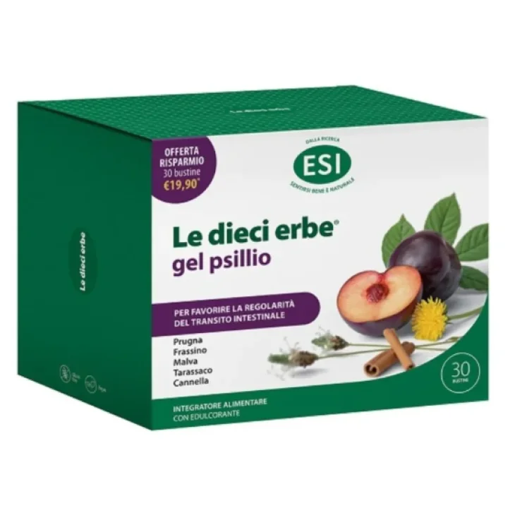 ESI Le Dieci Erbe Gel Psillio Regolarità Transito Intestinale 30 bustine