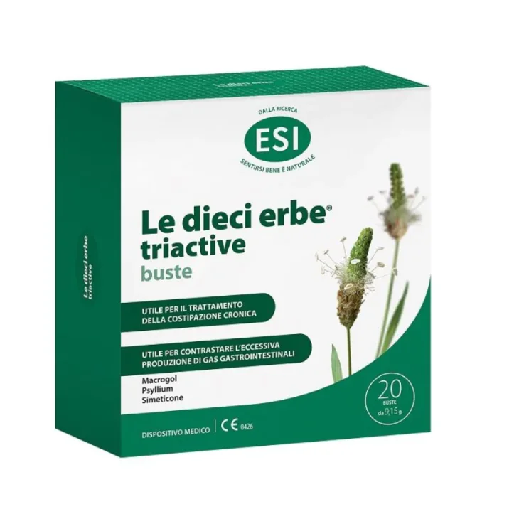 ESI Le Dieci Erbe TriActive per il Benessere del Transito Intestinale e Delle Funzioni Digestive 20 bustine