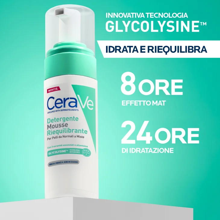 CeraVe Mousse Detergente Riequilibrante Per Pelli Sensibili da Normali a Miste 148ml