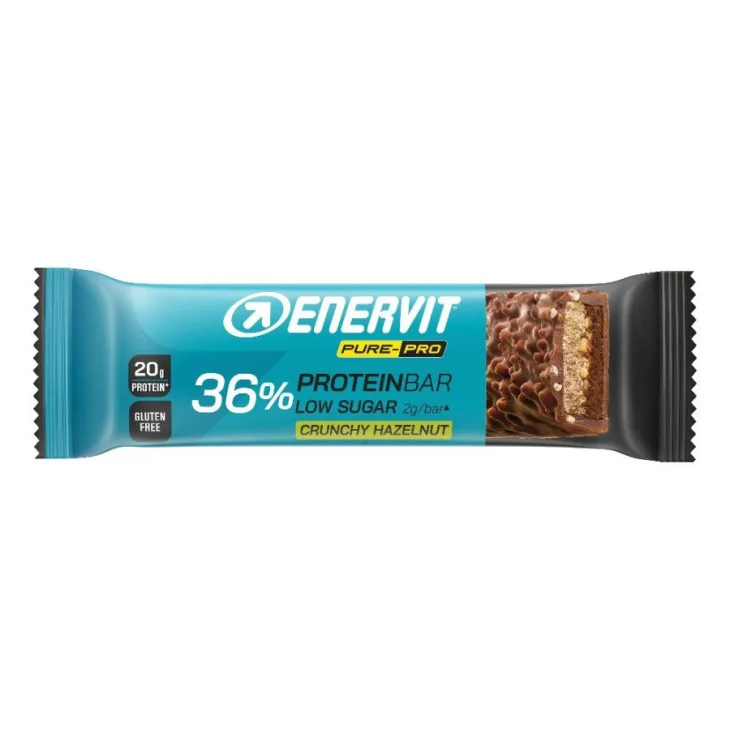 Enervit Pure Pro Bar Barretta Proteica 36% Proteine Post Allenamento Nocciole 55 g Enervit Pure Pro Bar Barretta Proteica 36% Proteine Post Allenamento Nocciole 55 g