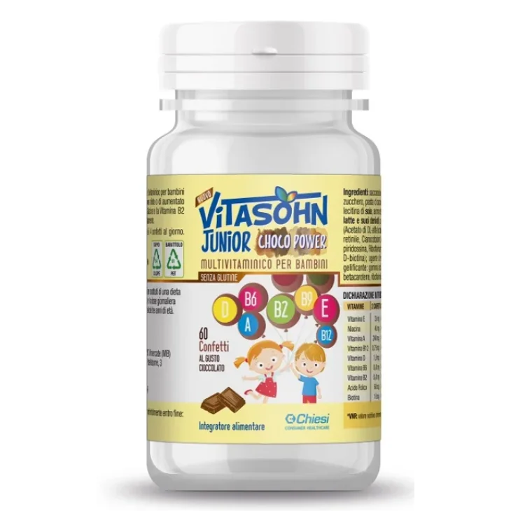 Vitasohn Junior Choco Power Integratore per le Difese Immunitarie per i Bambini 90 Confetti