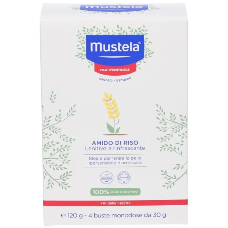 Mustela Amido Di Riso Lenitivo e Rinfrescante 4 Buste x 30 g