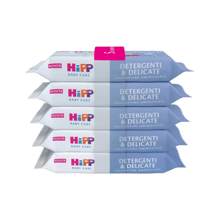 Hipp Salviettine Detergenti&Delicate per Pelle Sensibile Multipack 240 Salviettine