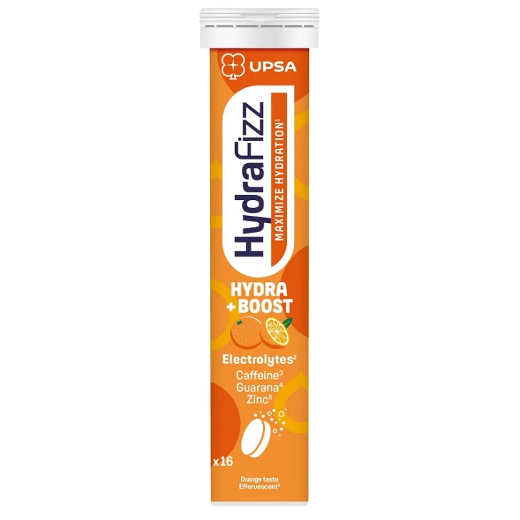 Upsa Hydrafizz Boost Maximize Hydration Caffeina e Guarana16 Compresse Effervescenti