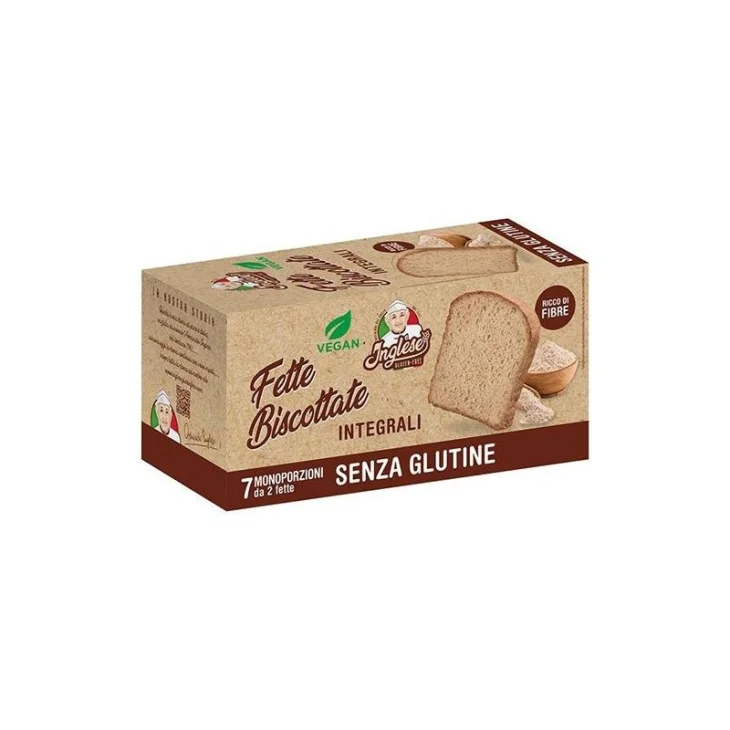 Gaia Fette Biscottate Integrali Senza Glutine 200 g Ricche di Fibre