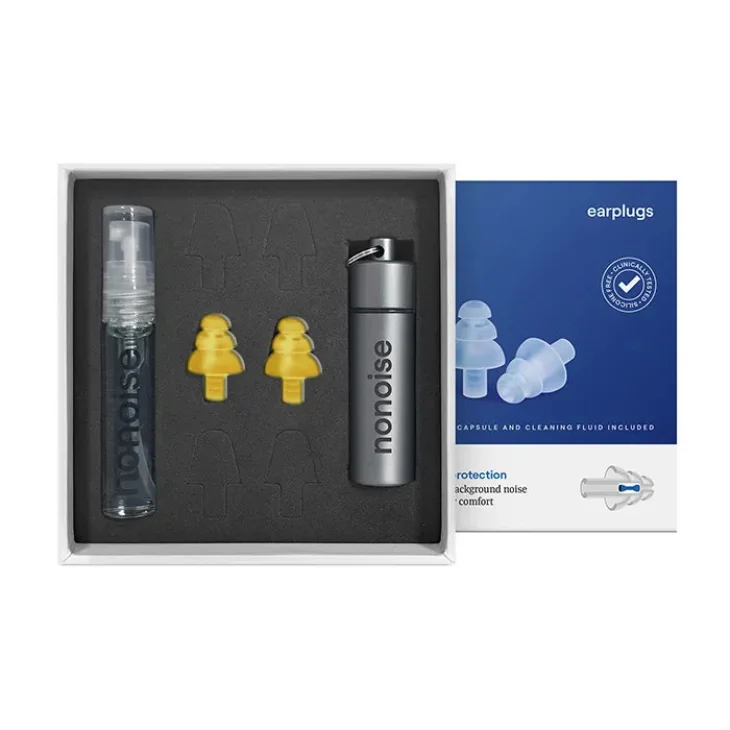 Nonoise Kit Auricolari Ipoallergenici Per Viaggio Con Contenitore E Lozione 2 Pezzi Nonoise Kit Auricolari Ipoallergenici Per Viaggio Con Contenitore E Lozione 2 Pezzi