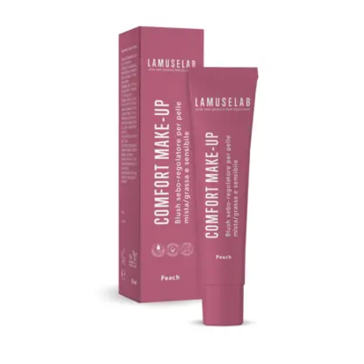 LAMUSELAB Comfort Make-Up Blush Rosato Caldo Sebo-regolatore Per Pelle Mista Grassa e Sensibile 10 ml