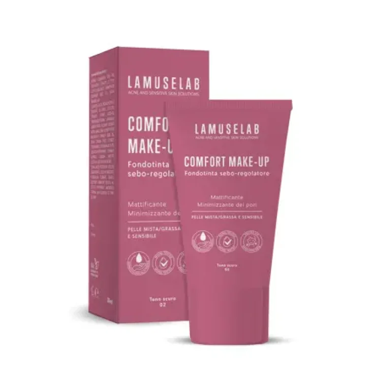 LAMUSELAB Comfort Make-Up Fondotinta Sebo-regolatore Tono Scuro 30 ml