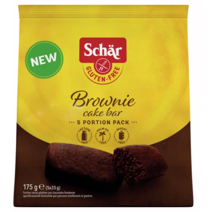 Schar Brownie Barretta al Cioccolato Senza Glutine e Lattosio 175g Schar Brownie Barretta al Cioccolato Senza Glutine e Lattosio 175g