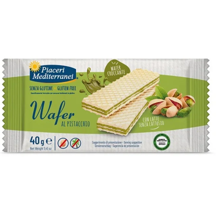 Piaceri Mediterranei Wafer al Pistacchio Senza Glutine Monoporzione